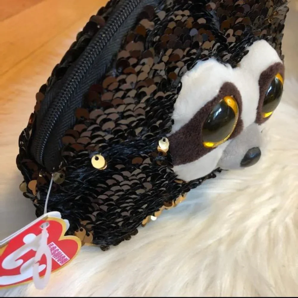 Ty Reversible Sequin Dangler Sloth Makeup Pouch